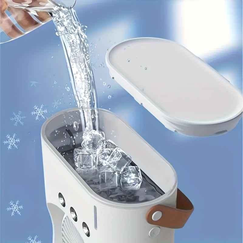 Portable Fog Cooling Fan - USB Powered Fan, Suitable for Outdoor, RV, Indoor, Outdoor, And Office Use, Button Controlled, Water-cooled Portable Electric Fan, Essential for Outdoor Cooling In Summer, Rechargeable Fan