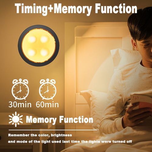 3-Pack Battery Operated Picture Lights, Magnetic Painting Light with 3 Lighting Modes, Remote And Timer Art Display Light for Picture Art Working Frame Portrait, Dimmable Wireless Wall Puck Lights-Black