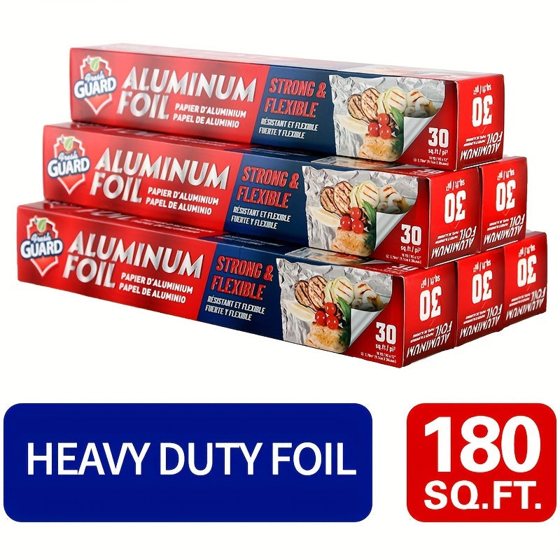Heavy Duty Aluminum Foil Roll 12 Inch Wide Restaurant Grade – Food Safe Disposable Wrapping for Burritos, Hot Dogs & Sandwiches | Pack of 2 (300 Sq Ft) or Pack of 3 (225 Sq Ft) for Food Service & Catering