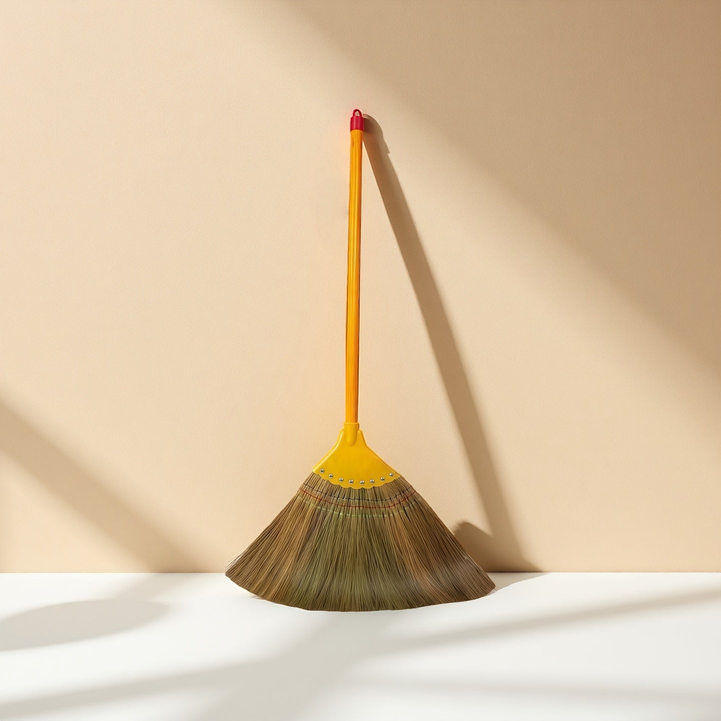 Handmade Thai Style Natural Broom - Extra Long Heavy-Duty Cleaning Broom That Does Not Stick to Hair And Is Suitable for Home, Activity, And Cultural Decoration - Sturdy Asian Grass Construction, Soft Cleaning Tool