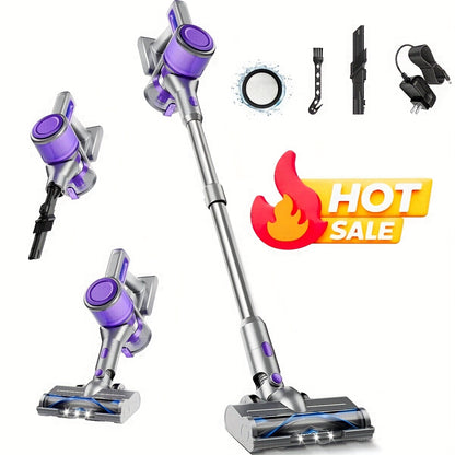 Cordless Vacuum Cleaner-Rechargeable, 45Kpa Powerful Stick Vacuum Cleaners for Home, Up to 45Mins, 8-in-1 Lightweight Handheld Vacuum for Carpets, Pet Hair, Hardwood Floors