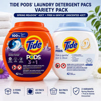 Tide Pods Fresh Meadows 42ct + Tide Free and Gentle 42ct