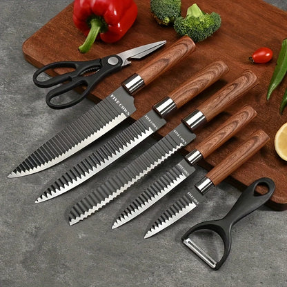 14pcs Chef Knife Set with Case, Hand-Forged Butcher Knife Set, Carving Bone, Meat Cutting, Vegetable Chopping, Camping Outdoor BBQ Hunting Tools and Equipment, Holiday Gift