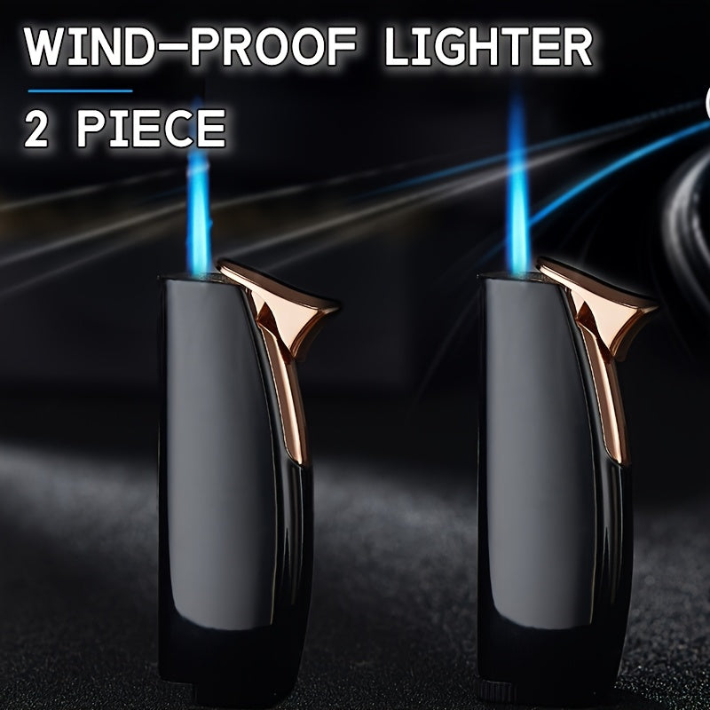 Two Combination Windproof Lighters Are Small, Lightweight And Portable, Making Them a Fashionable Gift for Friends. A Little Surprise with a Smooth Mirror End
