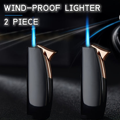 Two Combination Windproof Lighters Are Small, Lightweight And Portable, Making Them a Fashionable Gift for Friends. A Little Surprise with a Smooth Mirror End
