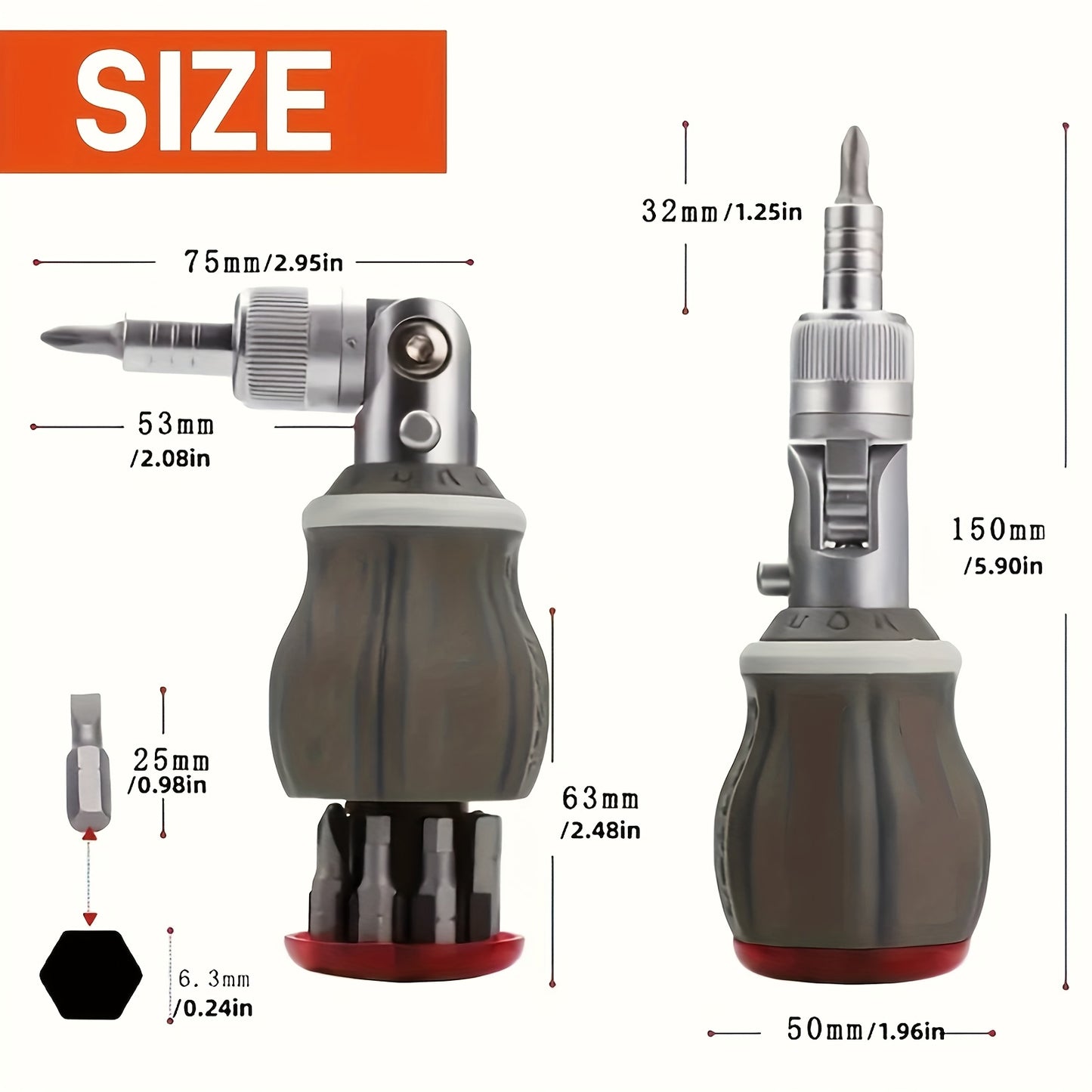 8-in-1 Ratcheting Multitool Screwdriver With Magnetic Tip - Perfect For DIY And Repair Projects