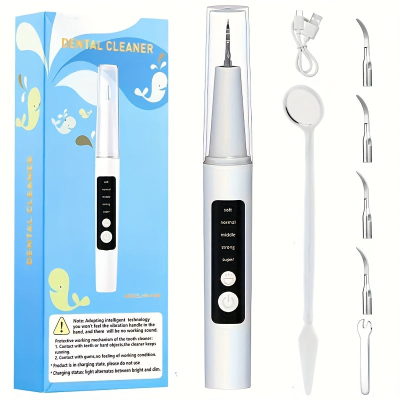 Electric Tooth Cleaner with 5 Cleaning Modes, 2 Replacement Heads & LED Light – Perfect Holiday Gift, Water Flosser Teeth Cleaner, Water Pick Replacement Tip, Mini Travel Water Flosser, Portable Water Flosser, Flosser Water Electric, Electric Toothbrush,