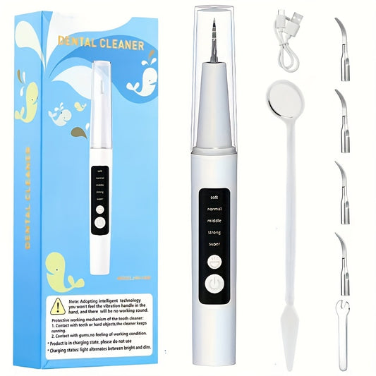 Electric Tooth Cleaner with 5 Cleaning Modes, 2 Replacement Heads & LED Light – Perfect Holiday Gift, Water Flosser Teeth Cleaner, Water Pick Replacement Tip, Mini Travel Water Flosser, Portable Water Flosser, Flosser Water Electric, Electric Toothbrush,