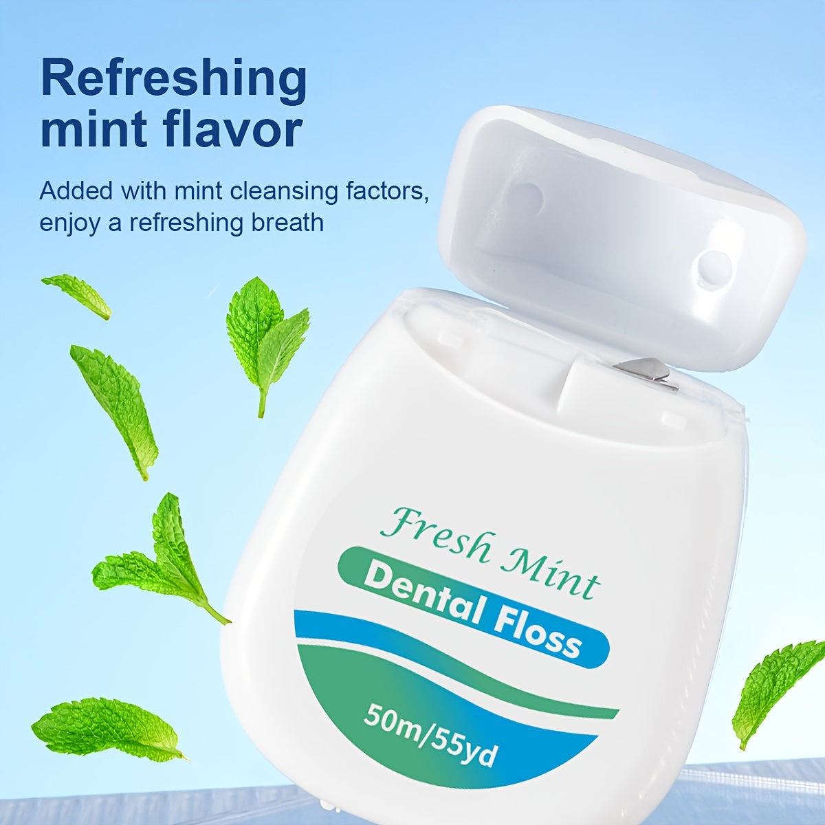 Dental Floss Picks 6pcs Mint Flavor - Plaque Remover Interdental Cleaner Oral Care Floss Sticks Fine Thread Teeth Cleaning Tool Intertooth Flossers