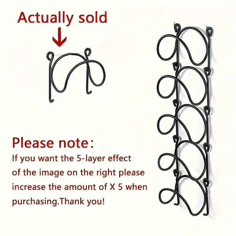6pcs Iron Hanging Rack Set - Elegant Wall Decoration - Bathroom Wall Hanging Storage Towel Rack, Bathroom Decoration And Accessories, Multi Functional Multi Layer Wall Storage Rack, Easy to Install, Bathroom Towels And Clothes Socks Hooked, Towel Racks