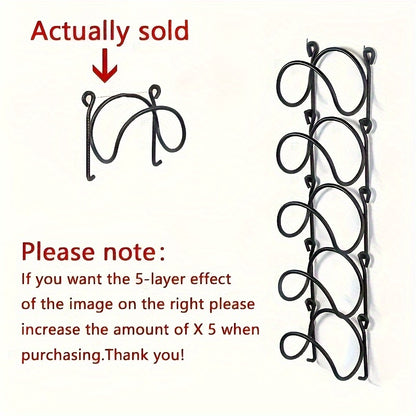 6pcs Iron Hanging Rack Set - Elegant Wall Decoration - Bathroom Wall Hanging Storage Towel Rack, Bathroom Decoration And Accessories, Multi Functional Multi Layer Wall Storage Rack, Easy to Install, Bathroom Towels And Clothes Socks Hooked, Towel Racks