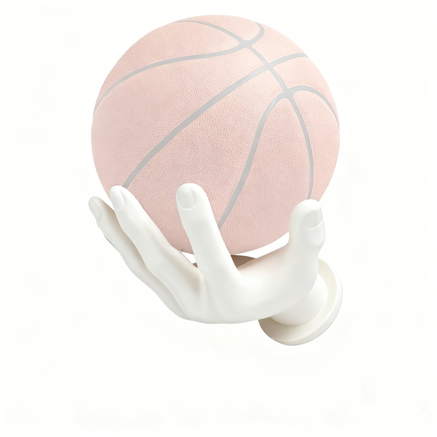 Wall Mounted Hand Shape Sports Memorabilia Display Shelf - Decorative Storage Organizer For Basketball, Football, Volleyball, Rugby Ball Collection