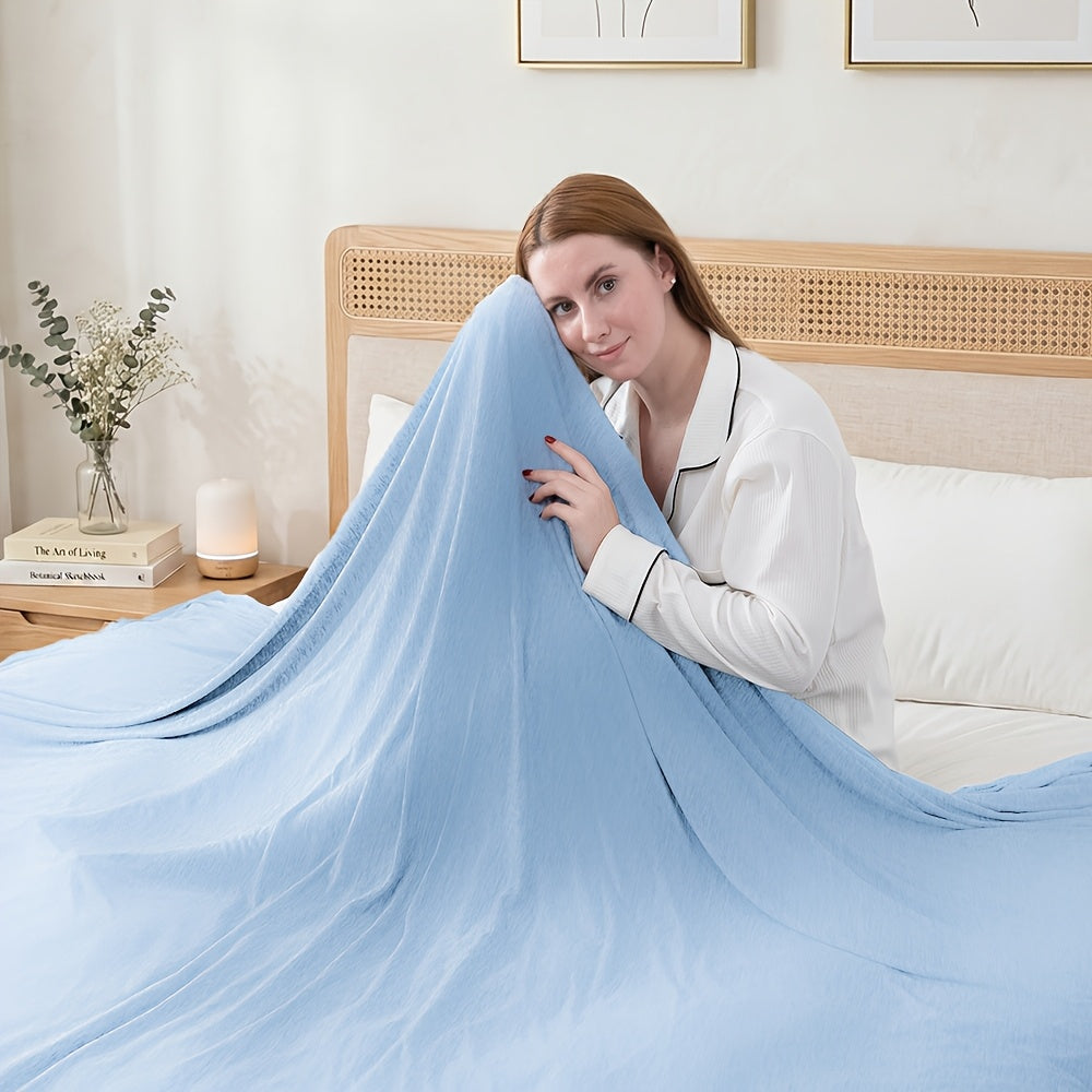 Cooling Blanket For Hot Sleepers, Summer Lightweight Breathable Cooling Throw Blanket Double-Sided Soft Blanket For Bed Couch Sofa, Night Sweats & Hot Flashes Relief