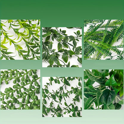 6pcs, Artificial Plant Mandala Eucalyptus Green Vine, Artificial Hanging Ivy Decorative Potted Plant, Used for Bathroom Balcony Living Room Bookshelf Bedroom Study Indoor Decoration, Home Aesthetic Decoration, Suitable for Friends Housewarming Gifts, Suit