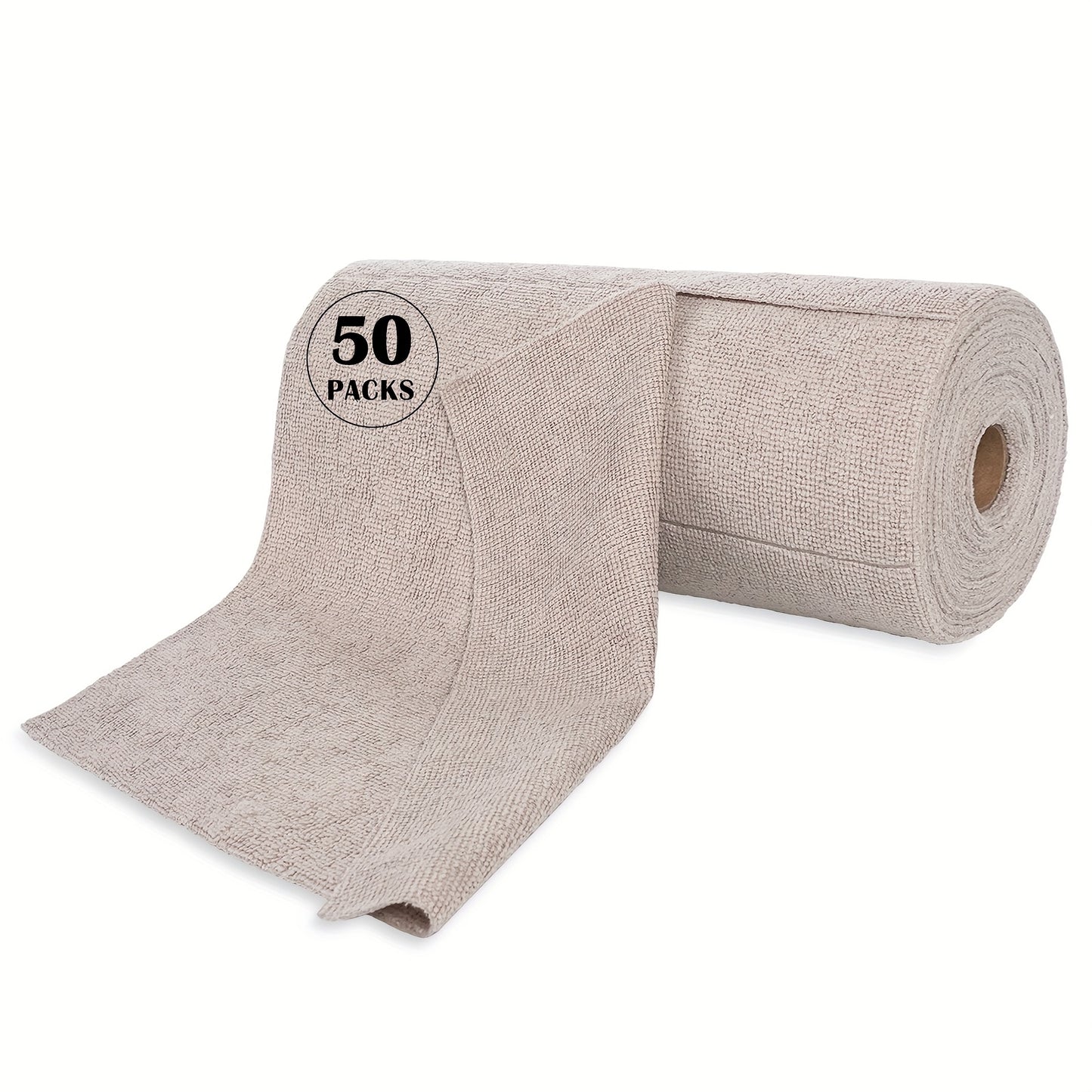 Reusable Microfiber Cleaning Cloths, Paper Towel Washable Tear Away Cleaning Towels Roll, 12x12 Absorbent Rags, Drying Dishcloths for Kitchen, House, and Car