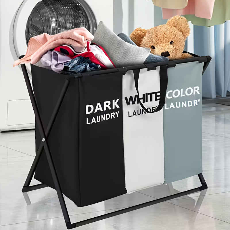 Large Rectangular Laundry Hamper Basket with Handles - Multi-Component Design for Home College Dorm Bathroom And Bedroom - Stylish And Functional Clothes Storage Organizer Laundry Baskets, Laundry Hampers