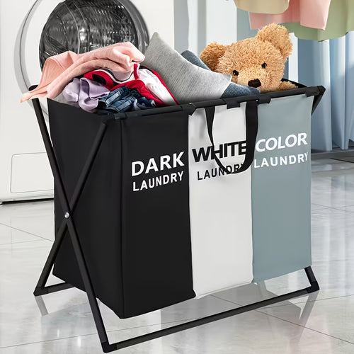 Large Rectangular Laundry Hamper Basket with Handles - Multi-Component Design for Home College Dorm Bathroom And Bedroom - Stylish And Functional Clothes Storage Organizer Laundry Baskets, Laundry Hampers