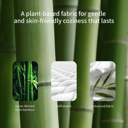 4pcs 2200TC Cooling Bamboo Bed Sheet Set Summer Chill Collection-16" Deep Pocket - Silky Soft Luxury Bedding W/ Flat Sheet, Fitted Sheet & Pillowcases (Beat The Hea Stay Cool All Night) Queen Size Sheet Set Breathable Sheets Sets Queen Size Gifts