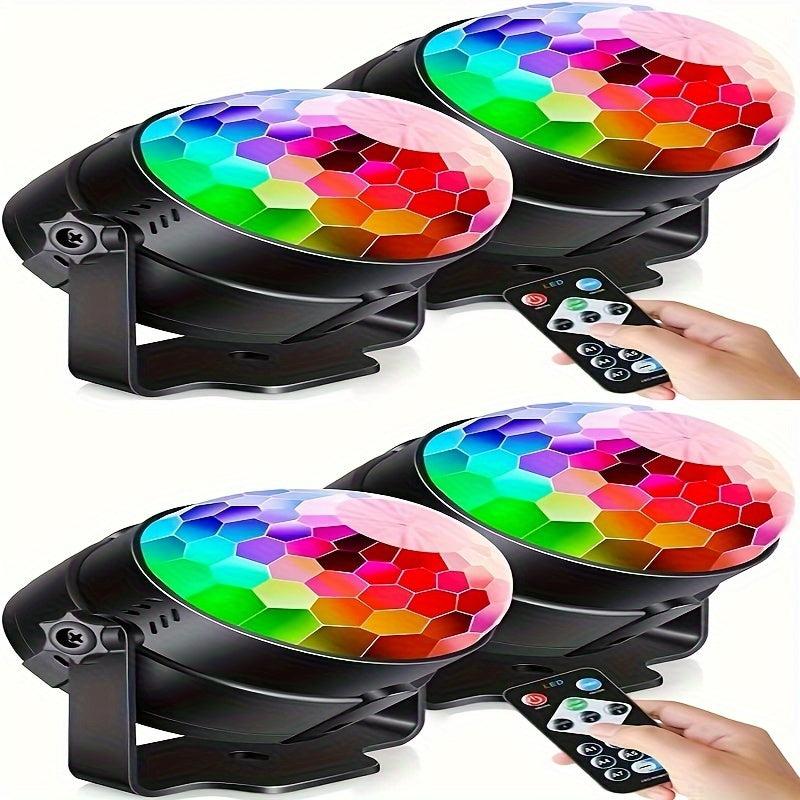 2/4pcs Party Lights with Remote Control DJ Lighting, Disco Ball Light, Strobe Lamp for Home Room Dance Parties Supplies Birthday Party Decorations, Lights for Party/lights That Sync with Music/lights for Decoration/lights Party/lights Dj