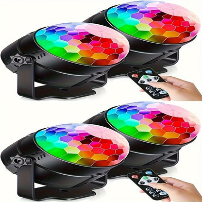 2/4pcs Party Lights with Remote Control DJ Lighting, Disco Ball Light, Strobe Lamp for Home Room Dance Parties Supplies Birthday Party Decorations, Lights for Party/lights That Sync with Music/lights for Decoration/lights Party/lights Dj