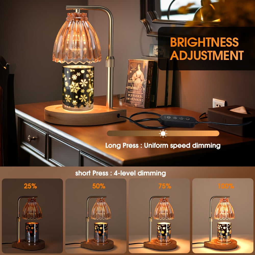 Candle Warmer Lamp with Dimming Function, Adjustable Height Brightness Candle Melting Lamp, Suitable for Scented Wax, Perfect Gift for Wife, Mother, Lover Or Friend, Mother's Day Gift, House Warming Gifts New Home Decor(no Bulb Included,)
