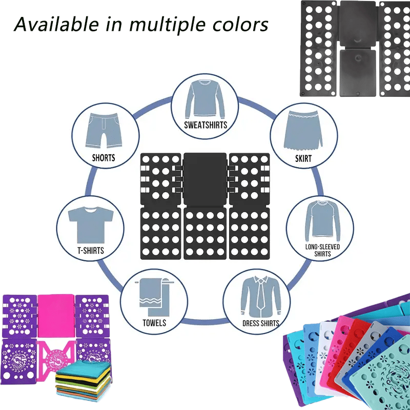 Folding Board-durable Plastic Laundry Folding Rack with Ergonomic Design and Alignment Guide, Fast and Simple Clothes Folding, Multi-color Optional, Laundry Accessories, Clothing Finishing, Functional Design and Efficient Design., Mounted Closet