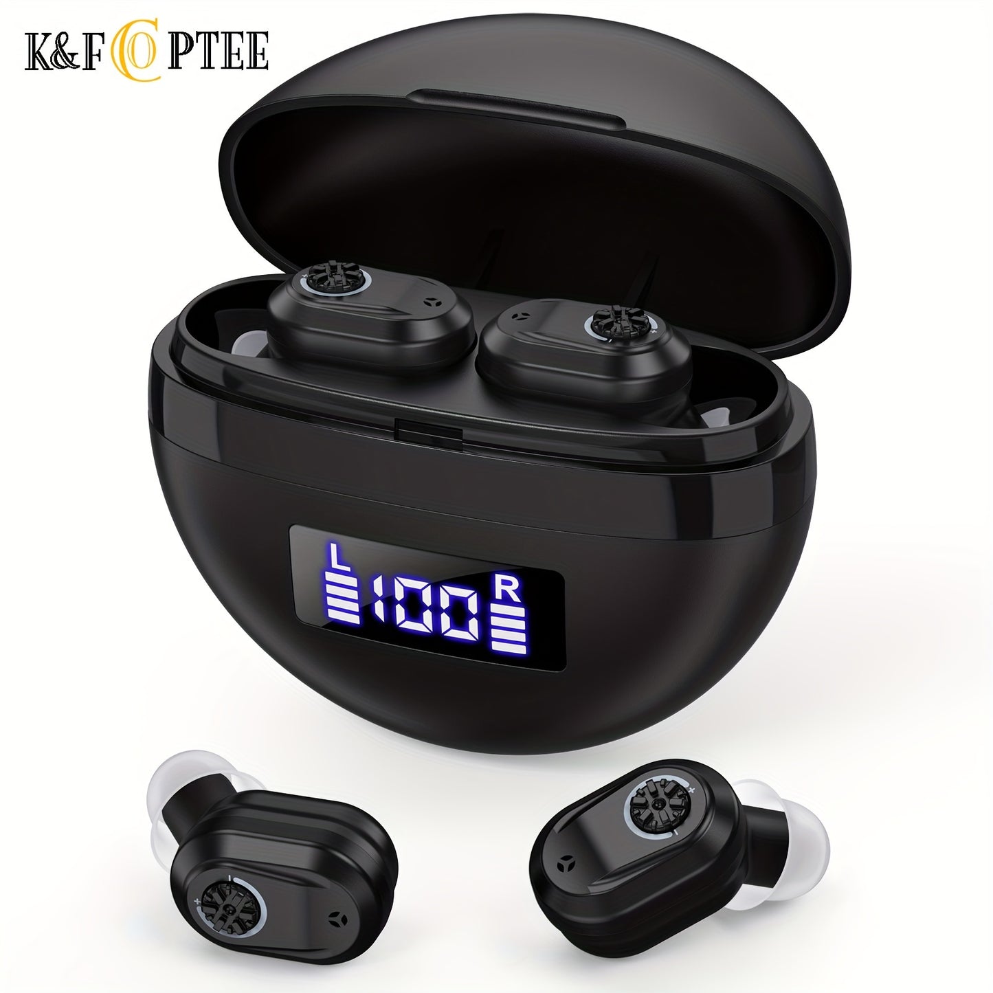 Rechargeable Hearing Aids for Seniors with Noise Cancelling - Invisible Digital Hearing Aid for Adults with Mild to Moderate Hearing Loss, USB Charging Case, 20Hr Battery, Volume Knob Control