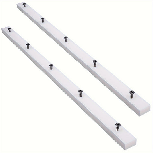 UHMW Miter Bar for Table Saw Crosscut Sled – 3/4" x 3/8" x 17" Predrilled T-Slot Track with 10 Screws for Jigs Fixtures & Miter Slots, Smooth Low-Friction Glide