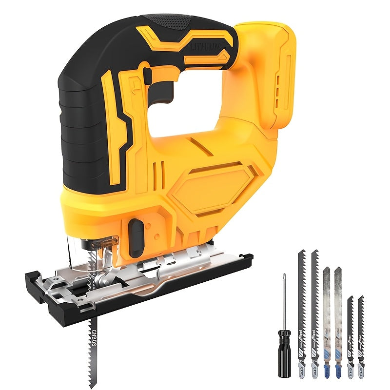 Compatible for Dewalt 20V (Battery Not Included) Jigsaw, with LED Work Light, 0°-45° Bevel Cutting, 3 Track Settings for Straight/Curved/Bevel/Circular Cutting