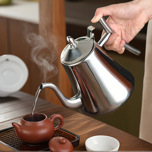Thickened Stainless Steel Kettle with Filter, Tea Pot, Coffee Pot, Cold Water Pitcher, for Home, Hotel & Restaurant, Induction Cooker Compatible