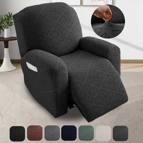 4pcs Stretch Recliner Slipcovers Recliner Chair Covers Lazy Boy Recliner Covers Non-Slip Reclining Furniture Protector Sofa Couch Cover with Elastic Bottom, Home Decor