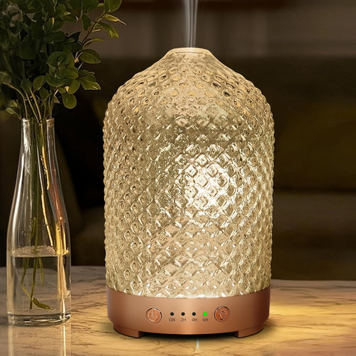 6.76oz Essential Oil Diffuser Featuring 7 Calming Colors, Silent Functionality, Automatic Timer, And Humidifying Feature for Peaceful Sleep