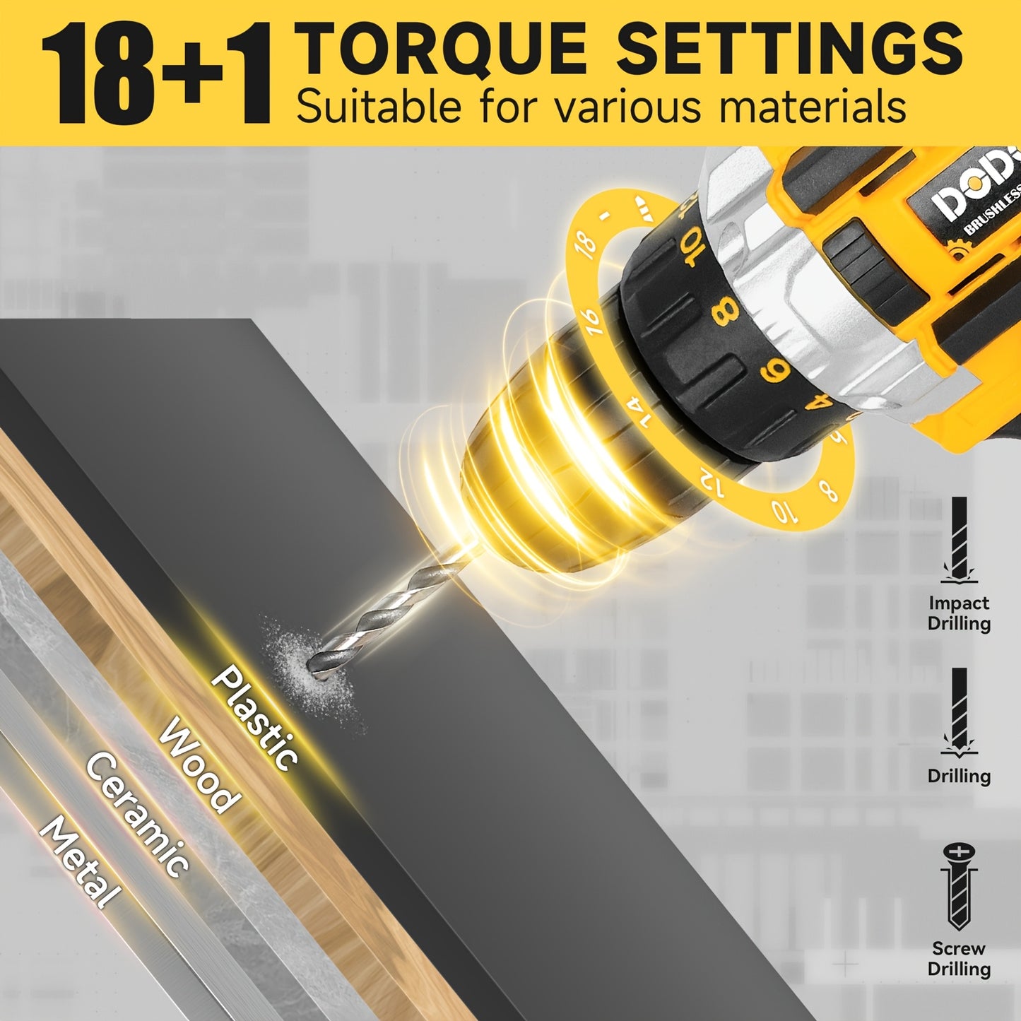 Accessories Sold Separately Cordless Impact Drill Set, 12V/21V Electric Drill Kit, 45Nm Power, 2-Speed, Keyless Chuck, LED Light, With 1/2 Battery & Charger Included, 24pcs Accessories, Ideal For Home Repair
