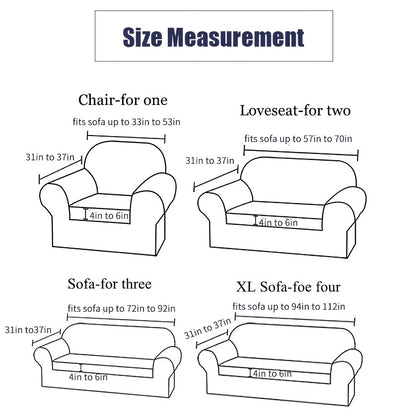 Seersucker Sofa Slipcover Set for Couch Cushion Durable Washable High Elastic Stretchable Furniture Couch Covers with Skirt for Sofa 1/2/3/4 Seater Arm Chair