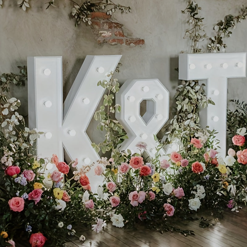 Cool White - 3ft Tall Marquee Letters Frame Cool Lighted Letters - /LOVE/HBD DIY Displays for Weddings, Proposals & Celebrations Wall Pediments KT Board