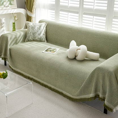 Tassel Sofa Throw Cover, Scratch-Resistant Sofa Cover, Multifunctional Breathable Sofa Slipcovers, Easy And Fashionable Couch Covers, Settee Cover for All Seasons