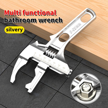 Multifunctional Bathroom Wrench Tool Saves Space And Has Various Functions, Adjustable Bathroom Wrench Saves Space And Multifunctional,  Double-ended Wrench Open-ended Wrench Bathroom Water Heating  And Sink Repair Tool