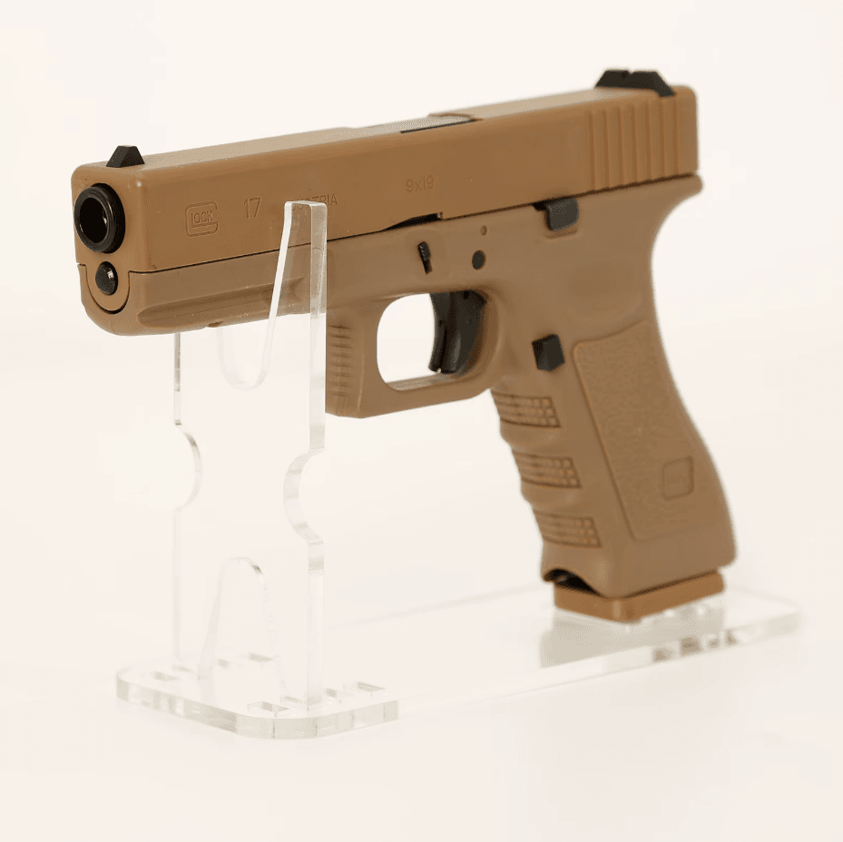 1/3/5PCS Acrylic Clear Pistol Rack Gun Display Stand l Adjustable Valorant-Inspired Storage for Handgun Replicas