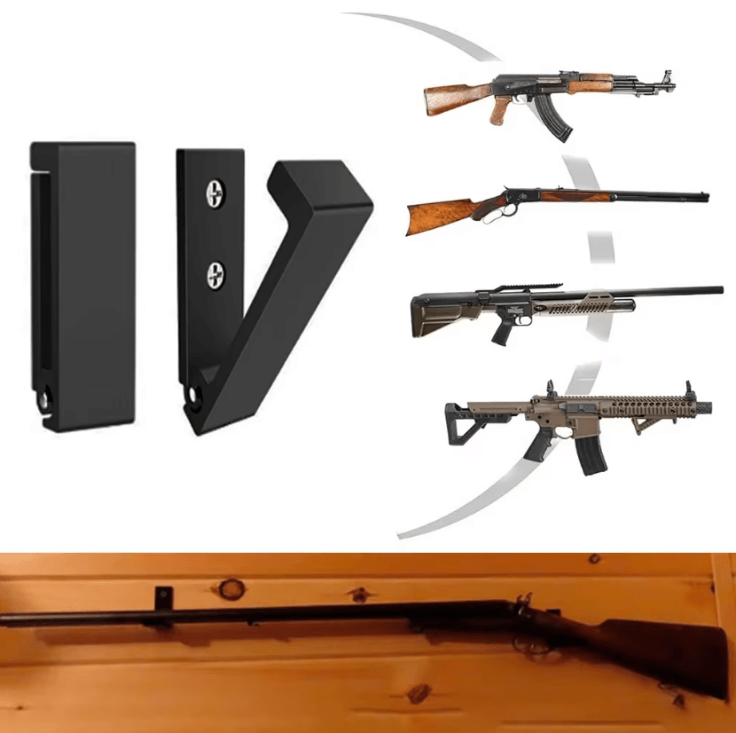 2PCS Foldable Indoor Gun Racks l Wall Mount Gun Hangers with Padding for Valorant Prop Guns