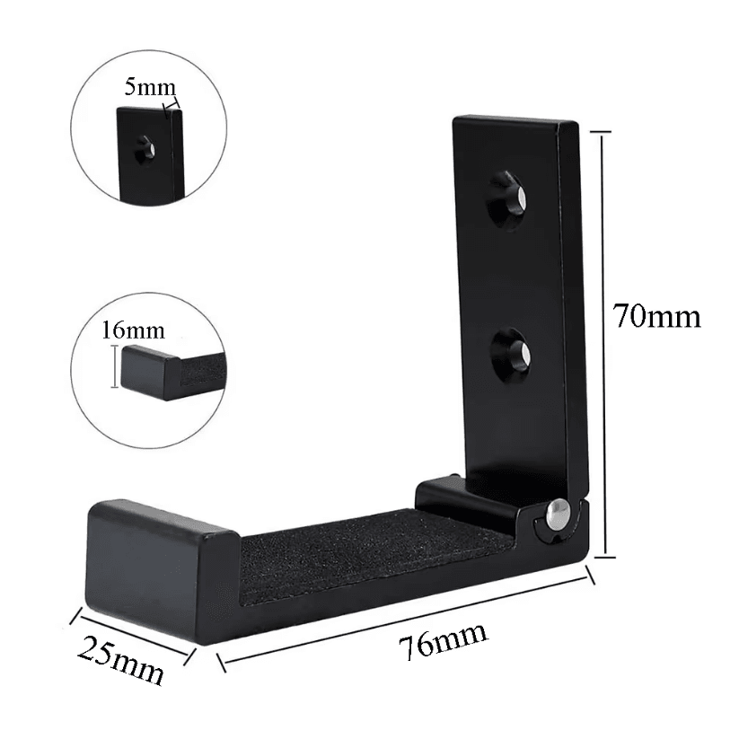 2PCS Foldable Indoor Gun Racks l Wall Mount Gun Hangers with Padding for Valorant Prop Guns