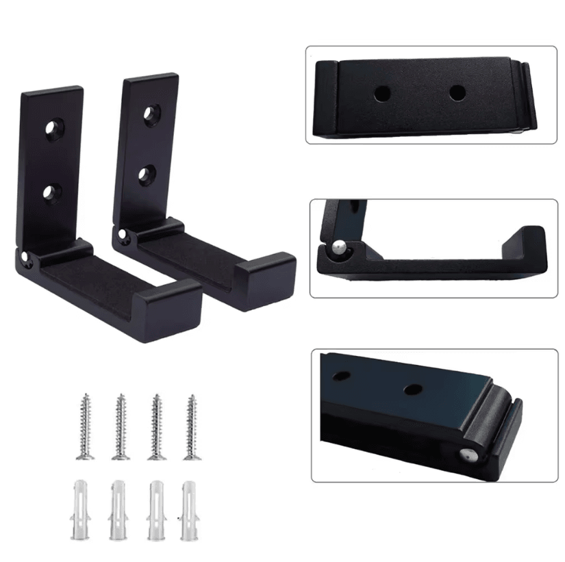 2PCS Foldable Indoor Gun Racks l Wall Mount Gun Hangers with Padding for Valorant Prop Guns