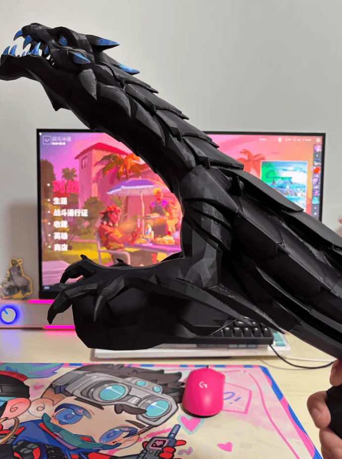 Enderflame Dragon Vandal IRL | Valorant Vandal Skin Prop | Gaming Collectible