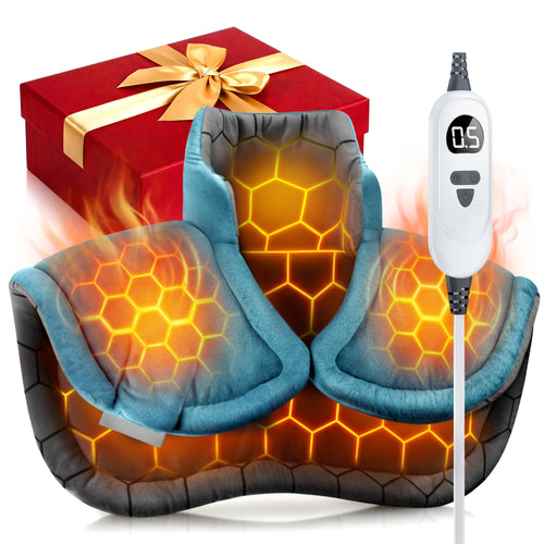 Graphene Heating Pad, Suitable for Neck, Shoulders, and Back, Weighted Electric Pad, Deep Heating, with Precise Heating and Soft Flannel, Multiple Heating Settings, Timer Option, Auto Shut-Off, Machine Washable. Size Is 22 Inches X 18 Inches
