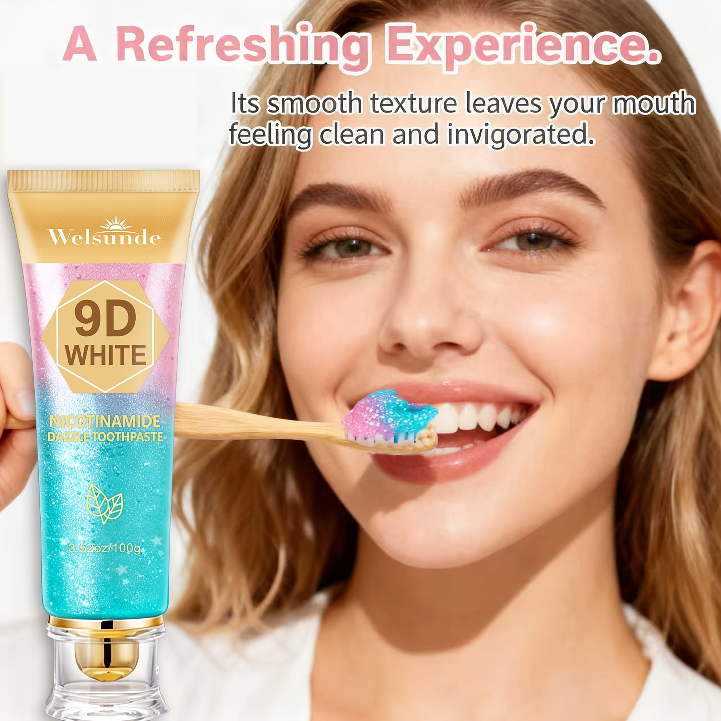[Ideal Oral Hygiene Gift] 9D Niacinamide Toothpaste, -Removing, Refreshing Breath & Deep Cleansing, Protect Tooth Enamel, European Formula with Minty Fresh Breath, Gentle on Gums, Travel-Size, Ideal Oral Hygiene Gift for Women & Men, Suitable for Everyday