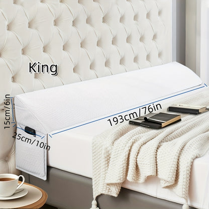 Bed Wedge Pillow - Bed Gap Filler Mattress Wedge Headboard Pillow Close The Gap Between Your Headboard or Wall for Sleeping Backrest Pillow