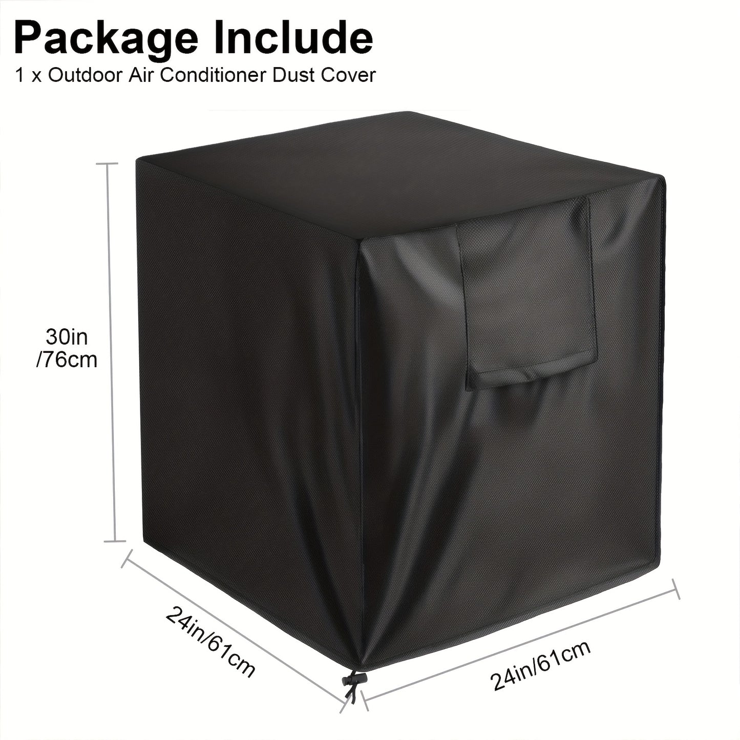 Heavy-Duty & UV-Resistant Outdoor AC Cover Compatible for AC Units - -Weather Air Conditioner Protector with Storage Bag, Windproof, Snowproof, Cover for Central AC Systems, Installation