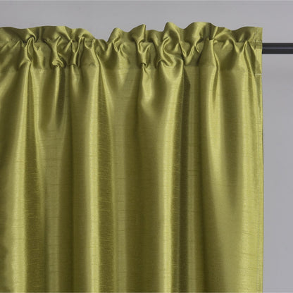3 Panels Faux Silk Solid Color Sheer Kitchen Curtains Set Rod Pocket Design with 2 Tiers 26x36 inch Each and 1 Valance 52x14 inch for Kitchen Bathroom Privacy Drapes and curtains