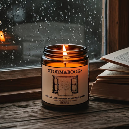 Bookstore Scented Soybean Candle - High-quality Scented Candle With A Nostalgic Bookish Aroma And A Long Burning Time.The Perfect Gift For Book Lovers, Relaxation And Home Decoration. Mother'S Day Gift Teacher'S Gratitude Gift