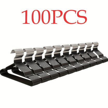 100pcs/50pcs/30pcs, High Manganese Steel Coated Non-slip Hangers, Thickened And Reinforced, Upgraded Weight Capacity, Waterproof And Rust-proof, for Home Use, Commercial Use, Closet Organization And Storage, Coat Hangers, Suit Hangers, Space-saving