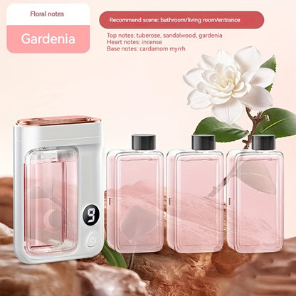 Essential Oil Aromatherapy Diffuser Set, Humidifier with Essential Oils 1/4/8 Hour Timer, 5.07oz Volume, 7 Spray Levels, Aromatherapy Humidifier with Room Decoration Function Mini Aromatherapy Machine